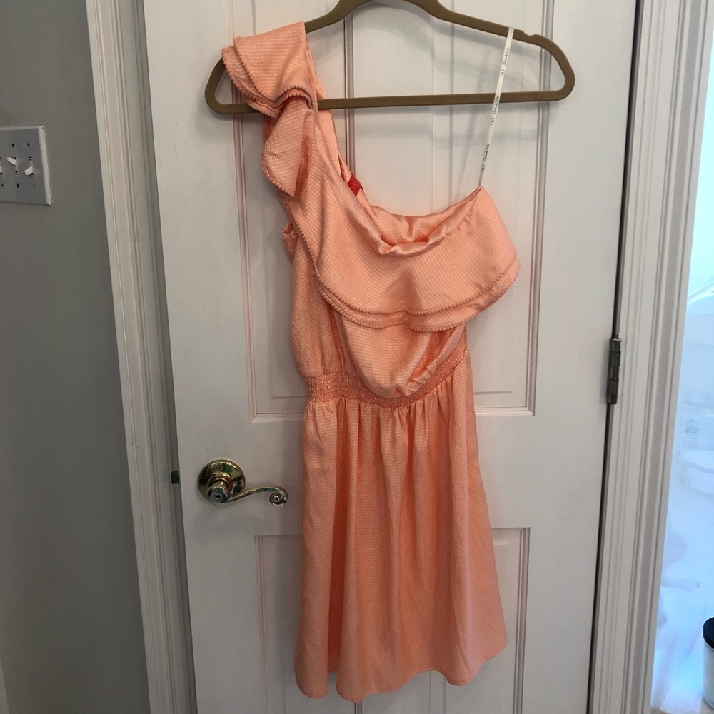 Womens’ Chelsea&Violet Peach One Shoulder Dress